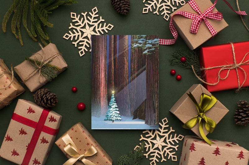 Stonehouse Collection |Christmas Tree in the Forest Holiday Card | 18 Christmas Cards & Envelopes | USA Made- Winter Holiday Forest (Standard) - Image 3